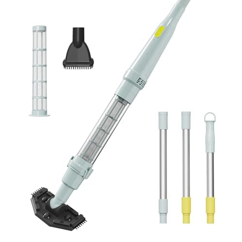 Lydsto S1 Lite Cordless Spa Hot Tub Vacuum Cleaner – 90-Min Runtime, Powerful 20W Brushless Motor, Includes 3 Aluminum Poles, Lightweight Handheld Pool Vacuum to Clean Small Debris Types, Silver