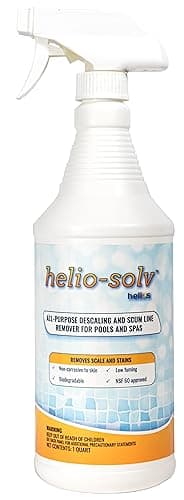 Helio-Solv Pool Calcium & Scale Remover – Professional Pool Tile, Waterline & Hard Water Stain Cleaner for Calcium, Lime, Rust & Mineral Deposits