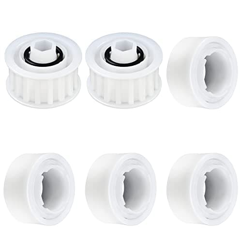 Upgrade 4 Pack Guide Wheels with 2 Pulley Gears, Part Number 3884997-R6, Replacement Compatible with Maytronics Dolphin, Nautilus CC Plus Automatic Robotic Pool Cleaner M200/M400/M500 &Dx3/Dx4/Dx6