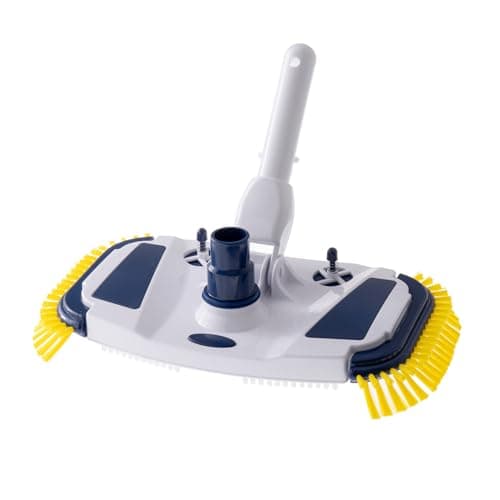 ProMotus Weighted Pool Vacuum Head, Vinyl-Safe No Wheels Manual Cleaner with Air Relief Valves，Multi-Directional Brushes for Above Ground & Inground Pools, Universal Fit for 1-1/4" & 1-1/2" Hoses