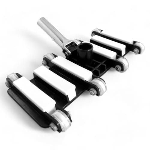 FibroPool Professional-Grade Flexible Pool Vacuum Head - Extra-Wide, Weighted Design for Effortless, Deep Cleaning on All Surfaces - Compatible with Standard Swimming Pool Poles & Hoses