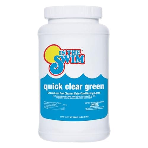 In The Swim Quick Clear Green - Turn Your Pool Water from Green and Cloudy to Sparkling Blue - 4 Pound
