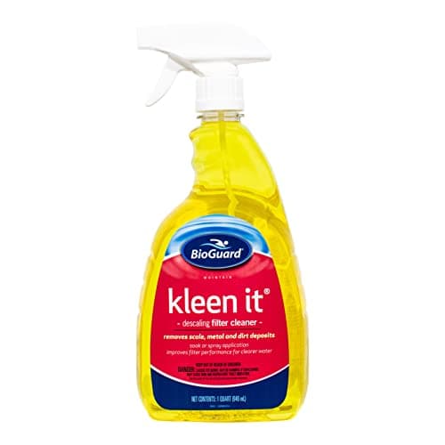 BioGuard Kleen It Filter Cleaner, 1 Quart, Descaling Formula for Improved Filter Performance and Clearer Water