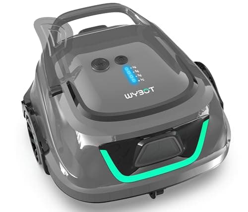 (2026 Upgraded) WYBOT A1 Cordless Pool Vacuum Up to 120 Mins Runtime, Robotic Pool Cleaner with Dual Filters, Ideal for Flat Above Ground up to 1076 Sq.ft (Black)