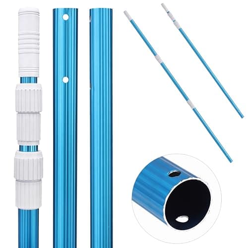 UNCO- Telescopic Pool Pole, 12Ft, Adjustable 3Piece Expandable Step-Up, Telescopic Pole, Pool Poles for Cleaning, Pool Cleaning Pole, Pool Brush Pole, Pool Pole Telescopic, Telescoping Pool Pole
