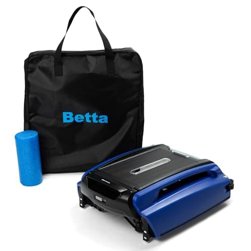 Betta SE Solar-Powered Robotic Automatic Pool Skimmer Cleaner with Carrying and Storage Bag, 24/7 Continuous Cleaning Power, Pool Skimmer Anti-Stuck Foam Noodle, and Twin SCT Motors (Blue)