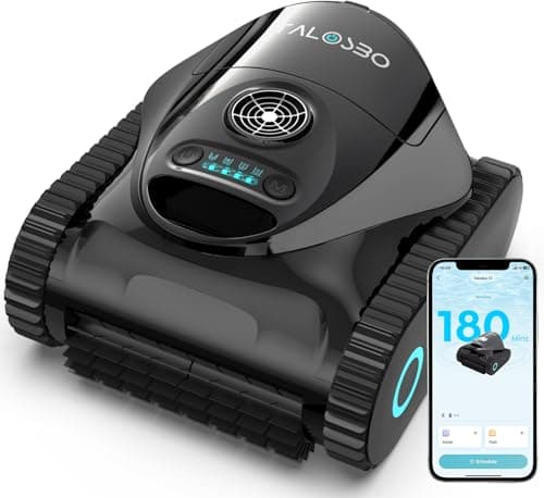 (2026 New) TALOSBO C1 Robotic Pool Cleaner, 180 Mins, Ultra-Strong Suction, Wall & Waterline Cleaning, Pool Vacuum for Inground Pools up to 1615 sq.ft, Dual Filtration, Smart Navigation, App Support
