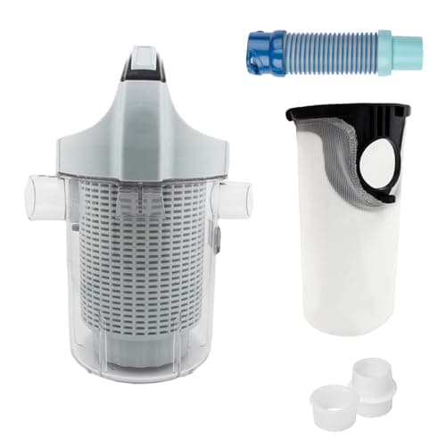 Pool Leaf Canister, Inline Vacuum Filter, Vertical Catcher Design, Quick Clean Easy Removal for Maintenance, Built in Sock for Increased Filtration.