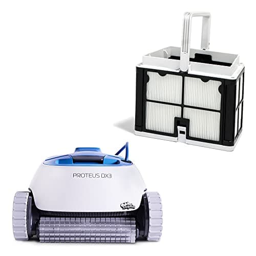 Dolphin Proteus DX3 Automatic Robotic Pool Vacuum Cleaner Includes Ultra-Fine Filters for an Ultimate Clean, Ideal for In-Ground Pool up to 33 FT in Length