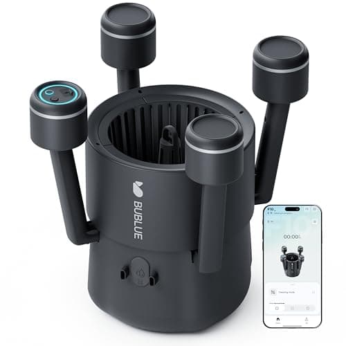 BUBLUE F10 Robotic Surface Skimmer, Pool Cleaner with Powerful Suction, Dual Motor, 5L Filter, Dual Cleaning Modes, Smart App Control, One-Tap Docking, LED, AI Navigation, for Pools up to 538 Sq.Ft.