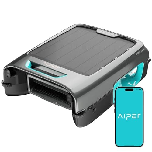 AIPER Surfer S2 Solar Powered Pool Surface Skimmer Robot with APP Support, 24/7 Continuous Cleaning, Dual Charging Modes, Smart Obstacle Avoidance, 150-um Filtration, OTA Upgrade