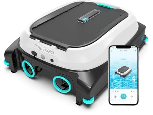 (2026 Upgrade) TALOSBO Pleco SK01 Solar Powered Robotic Pool Skimmer with APP Support, 24/7 Cleaning, Two Charging Modes, Smart Obstacle Avoidance, 7L Filter Capacity, Ideal for All Pool Surfaces