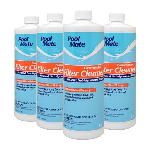 Pool Mate 1-Quart 4-Pack Concentrated Pool Filter Cleaner, Made in USA