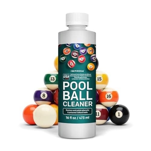 Pool Ball Cleaner & Polisher 16oz – 3-in-1 Formula Cleans, Restores & Protects Billiard Balls – Removes Chalk, Dirt & Stains – Enhances Shine & Accuracy – Safe for Phenolic Balls – Made in USA