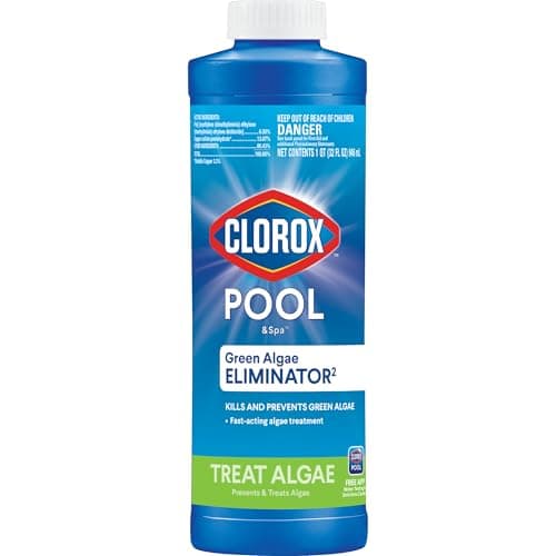 Clorox® Pool&Spa™ Swimming Pool Algaecide, Prevents and Treats Pool Algae, Non-Foaming, 1 Quart (Pack of 1)