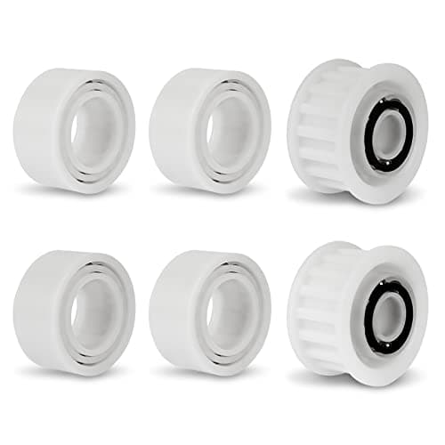 Automatic Robotic Pool Cleaner Replacement Parts, Guide Wheels 4 Pack with 2 Pack Pulley Gears 3884997-R6 for Maytronics Dolphin, Nautilus CC Plus Pool Cleaner M200/M400/M500 &Dx3/Dx4/Dx6