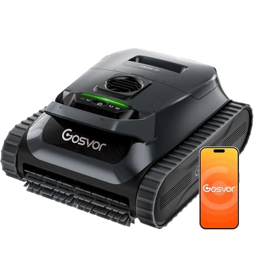 (2026 New) Gosvor Pool Vacuum LiteVac G1, Wall & Waterline & Platform Cleaning, 15.2 lbs Ultra-Lightweight, Up to 200-Min Runtime, Double Filtration, Smart Navigation & App, For Pools up to 2153 sq.ft