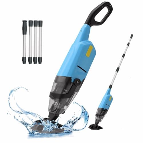 EFURDEN Pool Vacuum for Above Ground Pool, Cordless Handheld Rechargeable Pool Cleaner with Running Time Up to 90 Minutes for Sand and Debris, Ideal for In-Ground Pools, Spas, and Hot Tubs (Blue)
