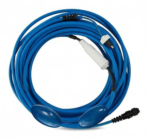 9995862-60ft Blue Cable Only Compatible with Dolphin Pool Robot Nautilus CC Plus [Non WiFi], M200, 9995862, Includes 2 Big Floats and Swivel for Tangle-Free Operation [2 Prongs] Updated