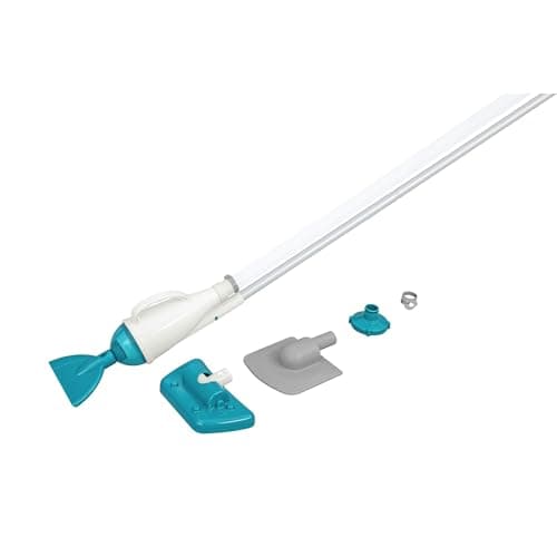 Bestway Flowclear AquaCrawl 88 Inch Pool Vacuum for 15 Feet Above Ground Pools with Removable Debris Bag, Suction Nozzle, Skimmer Head, and Adapters