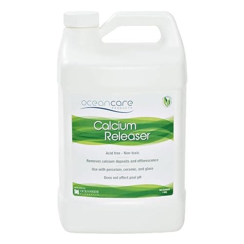 Oceancare Products - Calcium Releaser - Gallon (Cleans up to 300 Square Feet) - Pool Tile Cleaner Calcium Remover, Safe on Glass, Porcelain, & Ceramic Surfaces - Calcium Cleaner - Tile & Grout Cleaner