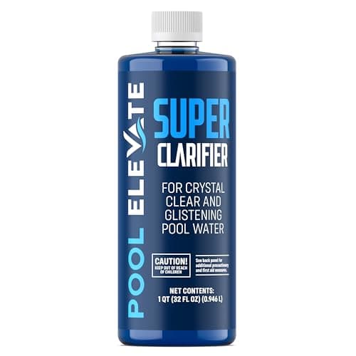 POOL ELEVATE Pool Clarifier Ultimate Clarity Booster - Pool Clarifier for Crystal Clear Water, Fast Acting & Long Lasting, Reduces Cloudiness & Enhances Filter Performance, Safe for All Pools, 32 oz