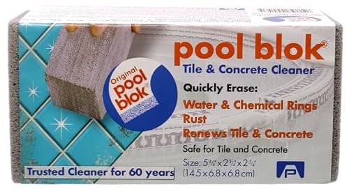 Pumie Pool Blok PB-12 Tile and Concrete Cleaning Pumice Stone for Pools | Pack of 1
