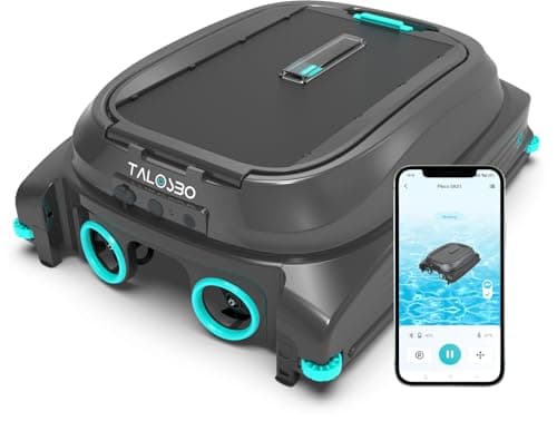 (2026 Upgrade) TALOSBO Pleco SK01 Solar Powered Robotic Pool Skimmer with APP Support, 24/7 Cleaning, Two Charging Modes, Smart Obstacle Avoidance, 7L Filter Capacity, Ideal for All Pool Surfaces