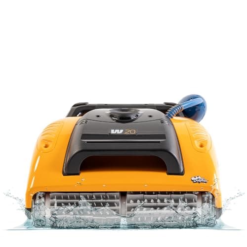 Dolphin W20 Automatic Robotic Pool Vacuum Cleaner Includes Remote Control and Caddy, Floor Cleaning Only, Ideal for Commercial Shallow Depth Pools up to 78 FT in Length