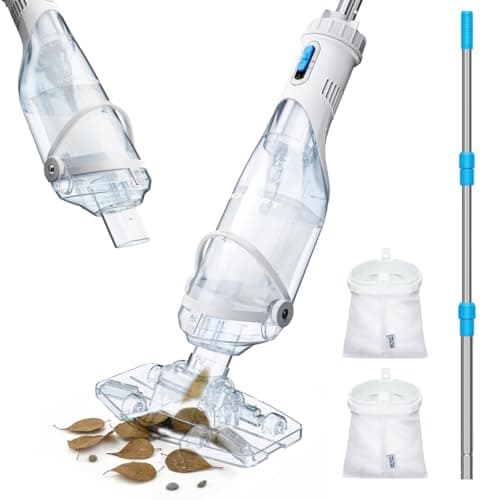 VINGLI Pool Vacuum Cleaner Automatic Sweeper Swimming Pool Creepy Crawler Vacuum with 33FT Hoses (Navy Blue&White)