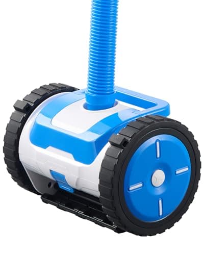 VEVOR Suction Pool Cleaner, Automatic Pool Vacuum Cleaner, Suction Side Automatic Pool Cleaner, Suction Vacuum Pool Sweeper with 2 Wheels, for In-ground Pool and Above-Ground Pool Up to 20 x 40 ft