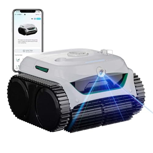 (2026 New) WYBOT C2 Vision Cordless Pool Cleaner with AI Camera, 8 Mode Pool Vacuum for Inground Pools and Aboveground, Ultra-fine Filtration System and Powerful Suction, Waterline Cleaning, White