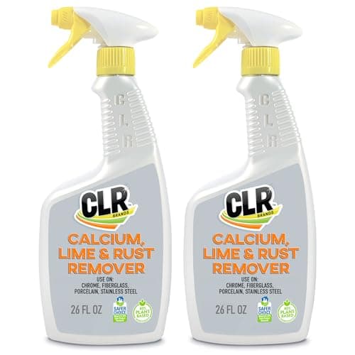 CLR Brands Calcium, Lime & Rust Remover, 26 oz. Spray Bottle, 2 Pack, Blasts Calcium, Dissolves Lime Deposits, Zaps Stubborn Rust Stains and Hard Water Deposits