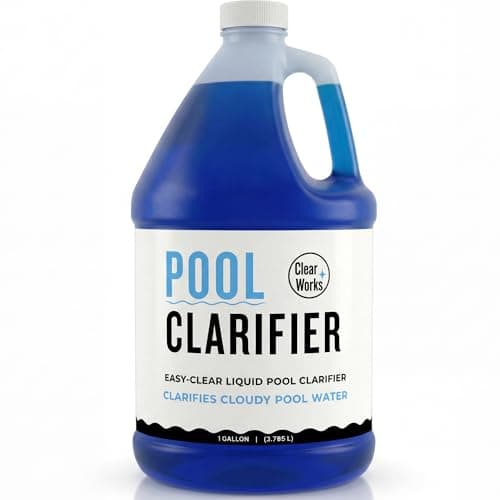Pool Clarifier & Water Clarifier Liquid – 1 Gallon (128 fl oz) – Clears Cloudy Pool Water, Improves Filtration Capture, Chlorine & Saltwater Compatible Pool Chemicals for Above Ground & Inground Pools