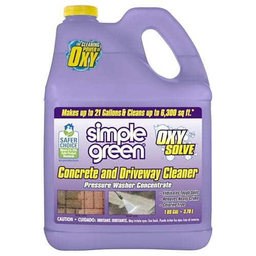 Simple Green Oxy Solve Concrete and Driveway Pressure Washer Cleaner, Purple, Unscented, 128 Fl.Oz