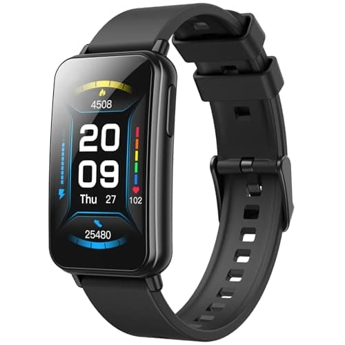 Parsonver 5ATM Waterproof Fitness Tracker, Swimming Smart Watch with Step Counter, Stopwatch, Pedometer, 24/7 Heart Rate/Blood Oxygen/Sleep Monitor, 110+ Sport Modes Fitness watch for Women Men, Black