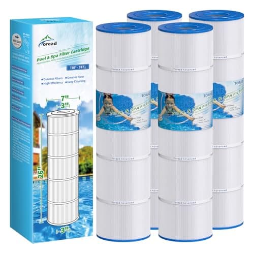 CCP420 Pool Filter Replaces Pentair Clean and Clear Plus 420, PCC105-PAK4, Ultral-A6, Unicel C-7471, R173576, Filbur FC-1977, 817-0106, 178584, 570-0425, 4X105 sq. ft. Cartridge, L x OD: 26"x7"