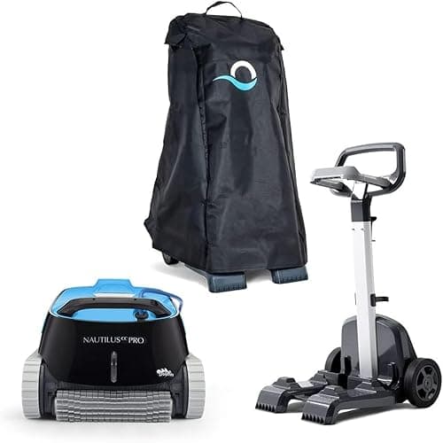 Dolphin Nautilus CC Pro Wi-Fi Automatic Robotic Pool Vacuum Cleaner Includes Caddy and Classic Cover for Storage and Protection, Ideal for In-Ground Pools up to 50 FT